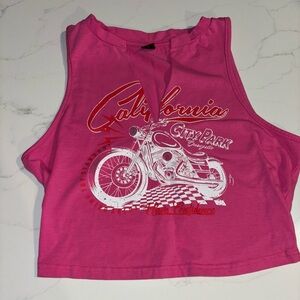SHEIN Pink California Graphic Kids Tank Top